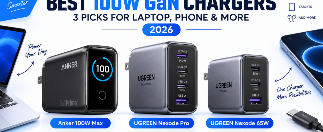 Best 100W GaN Chargers in 2026: One Charger for Your Laptop, Phone and More