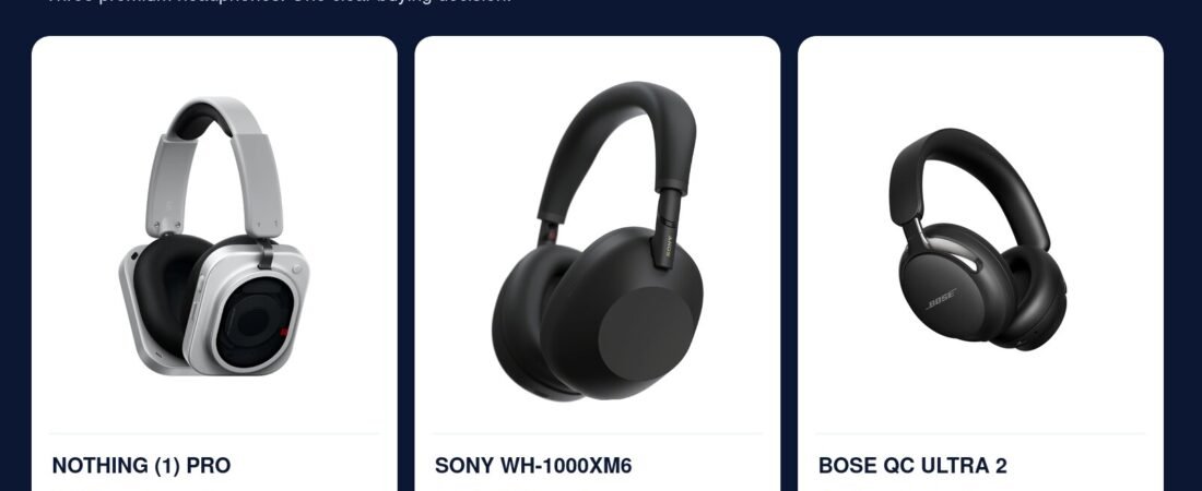 Nothing Headphone 1 Pro vs Sony WH-1000XM6 vs Bose QC Ultra: Which Should You Buy?